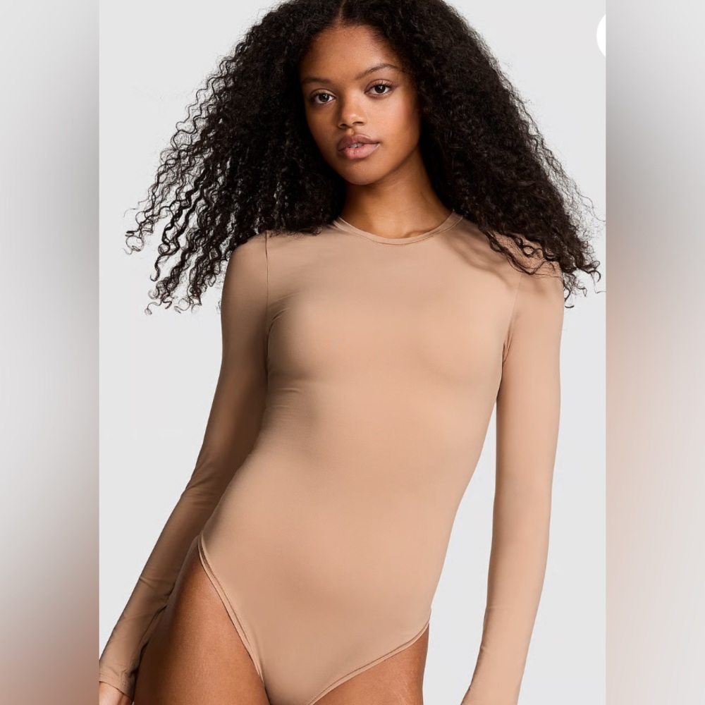 Tan Long Sleeve One Piece